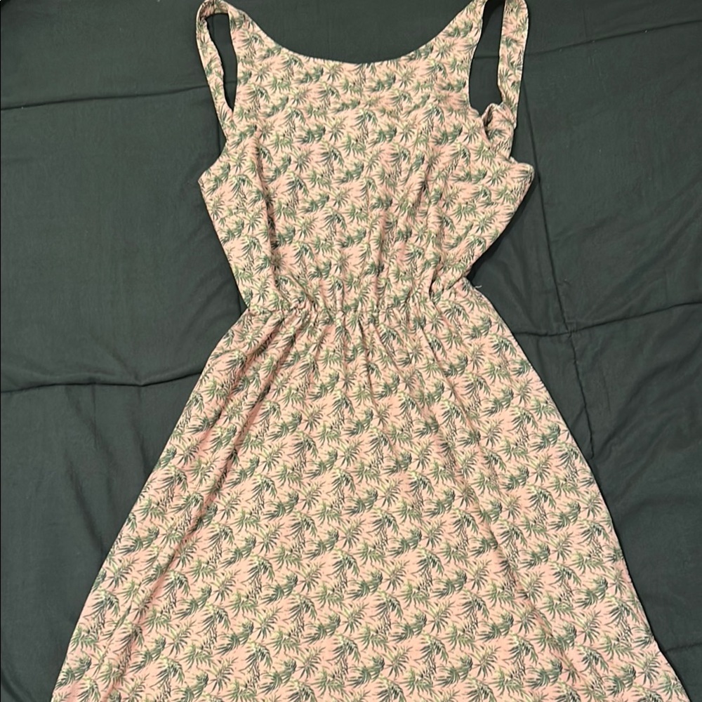 Floral Green and Pink Dress